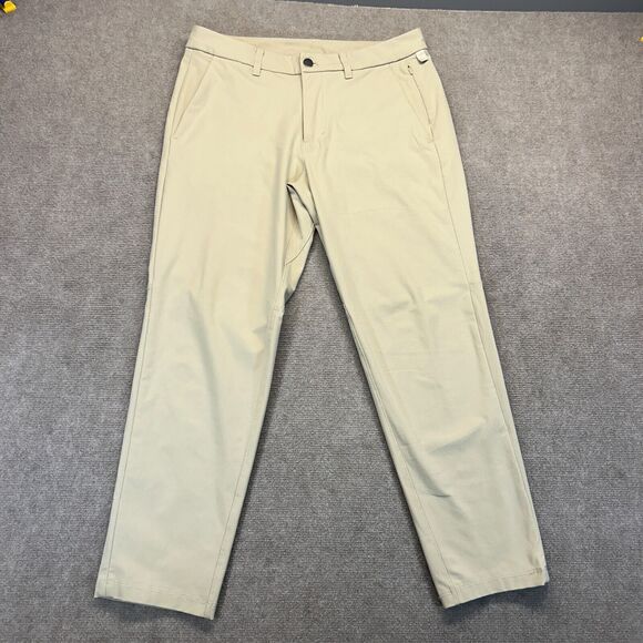Lululemon Commission Pants Slim Men's 31 Tan ABC Tech Hemmed 26.5" Inseam - Picture 1 of 15